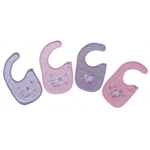 Anewvee Embroidered Girl Bib Set
