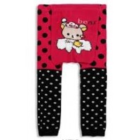 Pink/Black Bear Baby Leggings