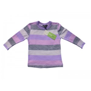 Linzi Merino Girls Striped Thermal Top