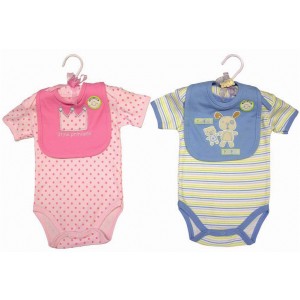 Plum Bodysuit and Bib Set