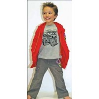 Tiger Joe Zip Front Hoodie - Red